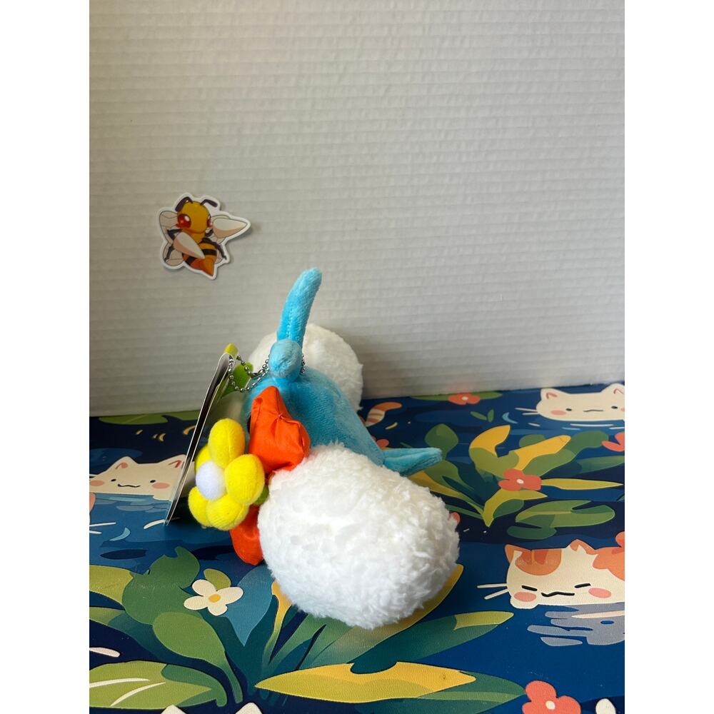 Pokemon Center Mega Tokyo Swablu Plush Keychain Holding Flower NWT - Picture 11 of 13